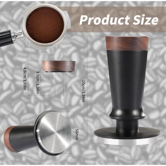 Espresso Tamper w/ WDT  Tool Coffee Tamper w/ Stainless Steel Spiral, 58mm, New - Picture 7 of 7